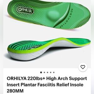 Green High Arch Support Men's Insole